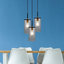 Carney Textured Glass 3 Light Pendant